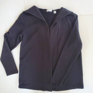 Pure Jill Black Open Hooded Cardigan Sz Small Cotton Modal Spandex Comfy Soft
